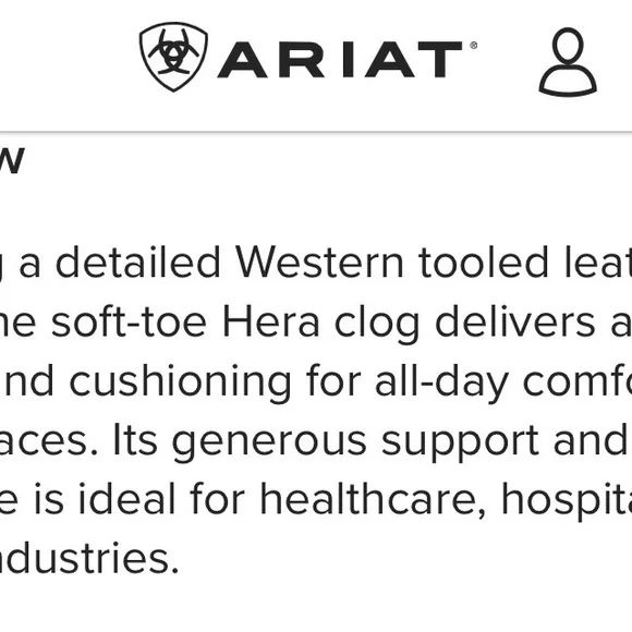 Ariat Hera Expert Clog - Women's 7.5 Distresses Brown with Floral Pattern - Picture 6 of 8